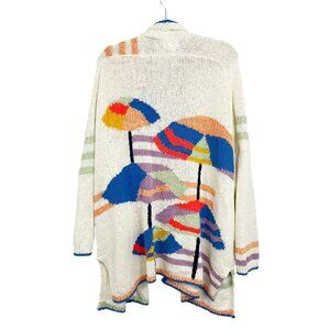 Anthropologie Multicolor Patterned Cardigan